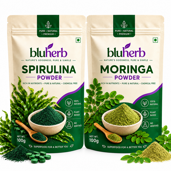 Pure Spirulina And Moringa Powder Combo